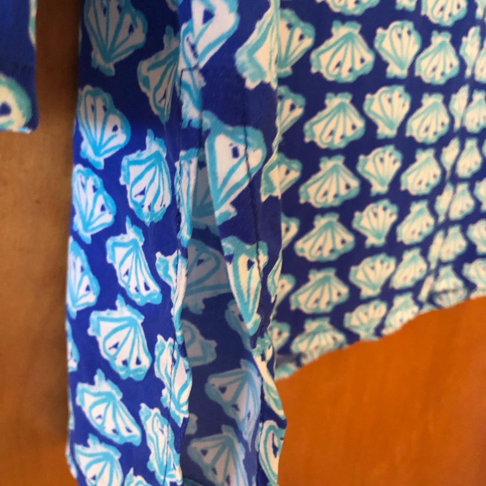 Lilly Pulitzer Silk Blue and Pink Tunic Top - Picture 6 of 8